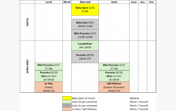 Nouvelle saison - Nouveaux cours  au  JCA (Mercredi / Ju-Jitsu / Section féminine) - Le planning de la saison c'est ici....